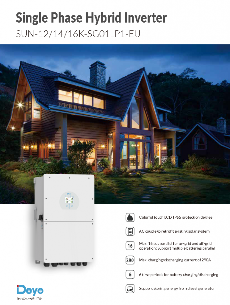 Deye Hybrid On Off Grid Inverter Kw V Phase